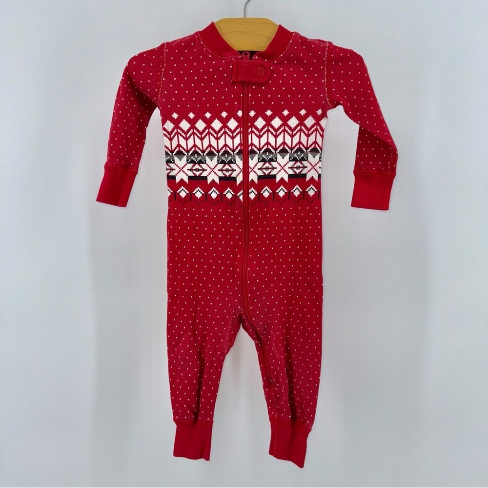Hanna Andersson Fairisle Patterned Baby One Piece Sleeper